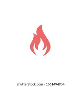 fire icon vector sign isolated for graphic and web design. fire symbol template color editable on white background.