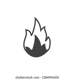 Fire icon. vector sign symbol