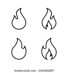 Fire icon vector. fire sign and symbol