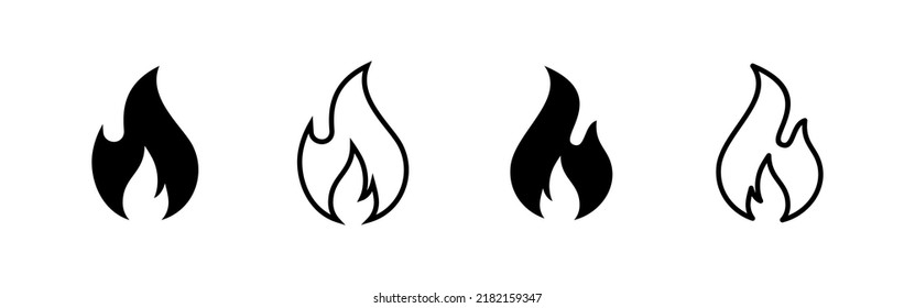 Fire icon vector. fire sign and symbol