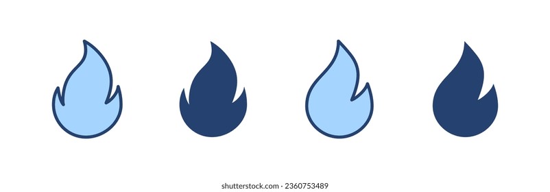 Fire icon vector. fire sign and symbol