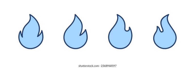 Vector de icono de fuego. signo de fuego y símbolo