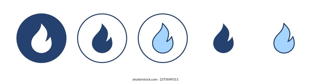 Feuersymbol, Vektorgrafik. Feuerzeichen und Feuerzeichen