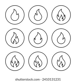 Fire icon vector. fire sign and symbol