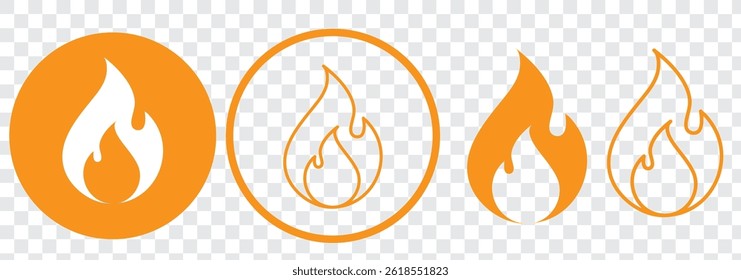 Fire icon vector. fire sign and symbol