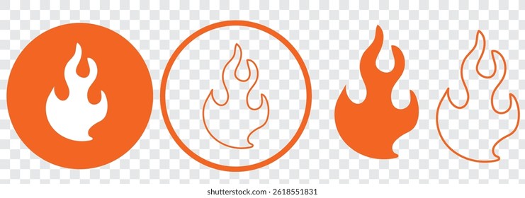 Fire icon vector. fire sign and symbol