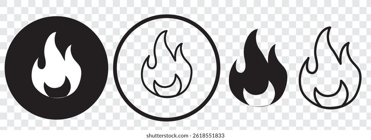Fire icon vector. fire sign and symbol
