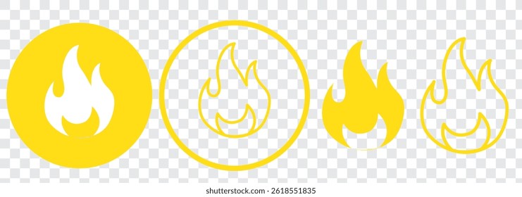 Fire icon vector. fire sign and symbol
