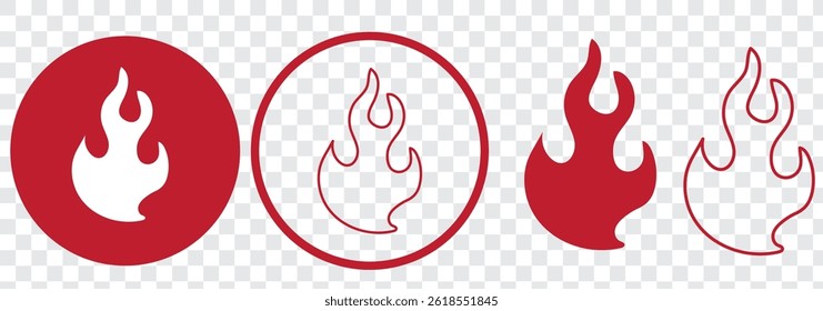 Fire icon vector. fire sign and symbol