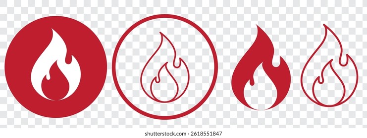 Fire icon vector. fire sign and symbol
