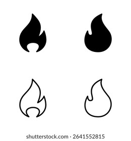 Fire icon vector. fire sign and symbol