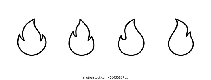 Fire icon vector. fire sign and symbol