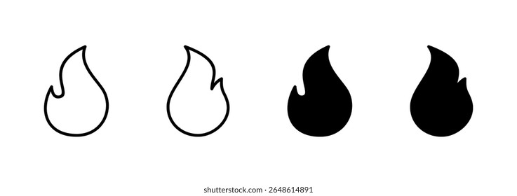 Fire icon vector. fire sign and symbol