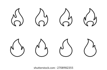 Fire icon vector. fire sign and symbol