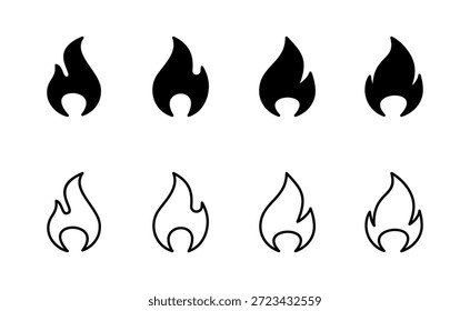 Fire icon vector. fire sign and symbol