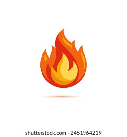 símbolo de Vector del ícono de fuego. emoji de fuego de Vector aislado