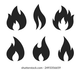 Vector de fuego. símbolo, signo.