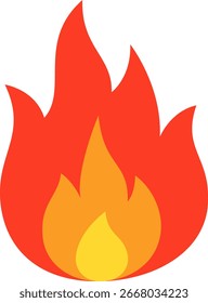 Vector de icono de fuego. símbolo, signo