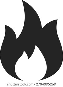 Feuer-Ikone, Vektor. Symbol, Zeichen