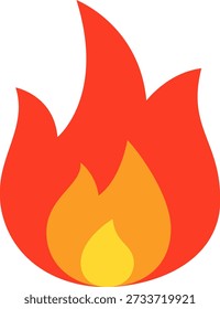 fire icon vector. symbol, sign