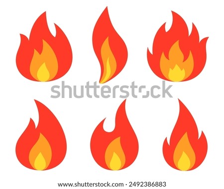 fire icon vector. symbol, sign.