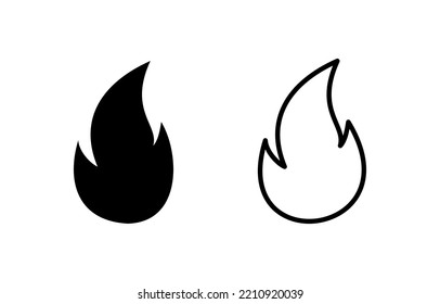 Fire icon vector for web and mobile app. fire sign and symbol