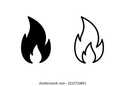 Vector de icono de fuego para aplicaciones web y móviles. signo de fuego y símbolo