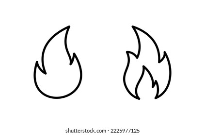 Fire icon vector for web and mobile app. fire sign and symbol