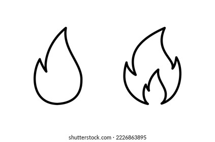 Fire icon vector for web and mobile app. fire sign and symbol