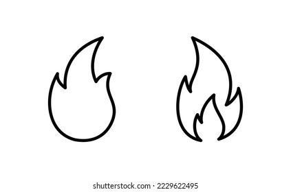 Fire icon vector for web and mobile app. fire sign and symbol