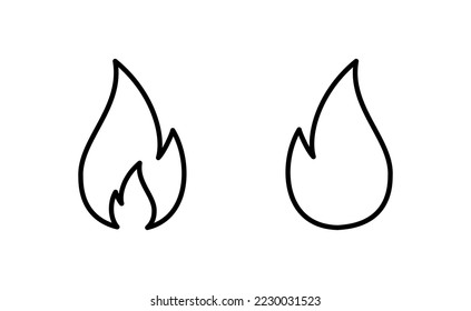 Vector de icono de fuego para aplicaciones web y móviles. signo de fuego y símbolo
