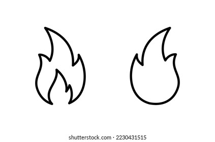Fire icon vector for web and mobile app. fire sign and symbol