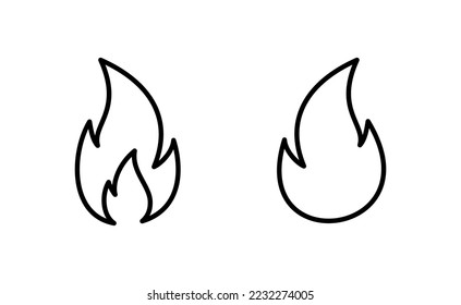 Fire icon vector for web and mobile app. fire sign and symbol