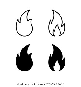 Fire icon vector for web and mobile app. fire sign and symbol