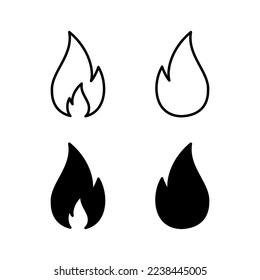 Fire icon vector for web and mobile app. fire sign and symbol