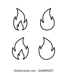 Fire icon vector for web and mobile app. fire sign and symbol