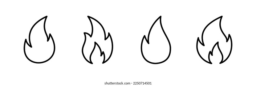 Fire icon vector for web and mobile app. fire sign and symbol
