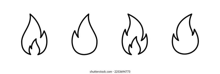 Fire icon vector for web and mobile app. fire sign and symbol