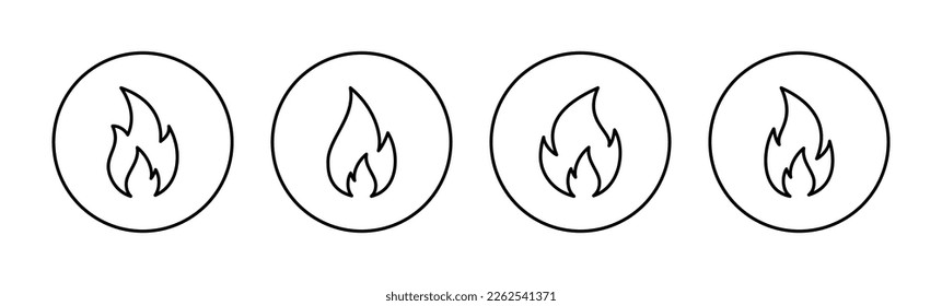 Fire icon vector for web and mobile app. fire sign and symbol