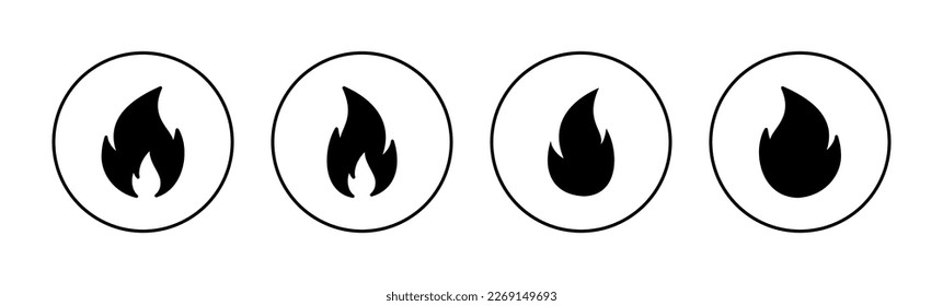 Fire icon vector for web and mobile app. fire sign and symbol