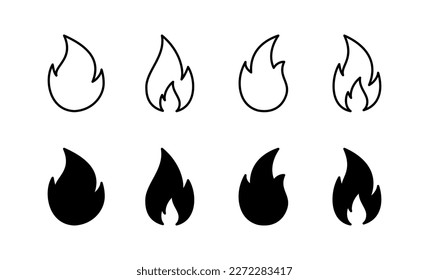 Fire icon vector for web and mobile app. fire sign and symbol