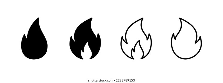 Fire icon vector for web and mobile app. fire sign and symbol