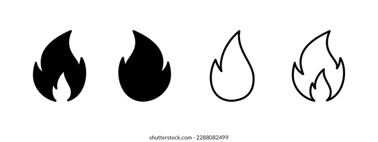 Fire icon vector for web and mobile app. fire sign and symbol