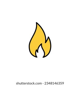 Fire icon vector for web and mobile app. fire sign and symbol