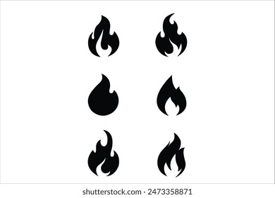 fire icon vector,logo isolated on white background