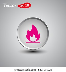 Fire Icon. web design style