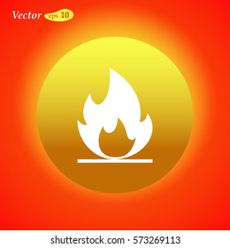 Fire Icon. Web design style.