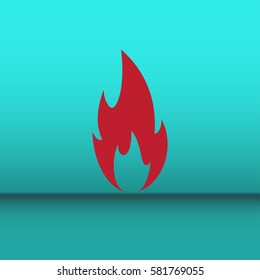 Fire Icon. Web design style