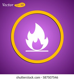 Fire Icon. Web design style.