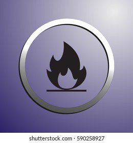 Fire Icon. Web design style.